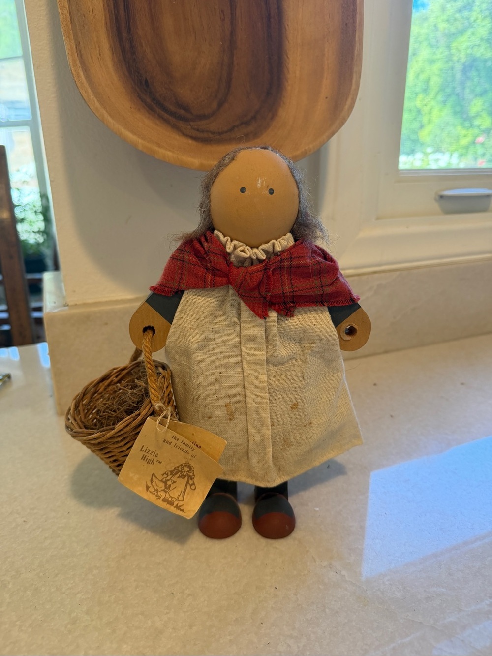 Vintage Lizzie High Doll with Red-Brown Shoes and Cream Dress